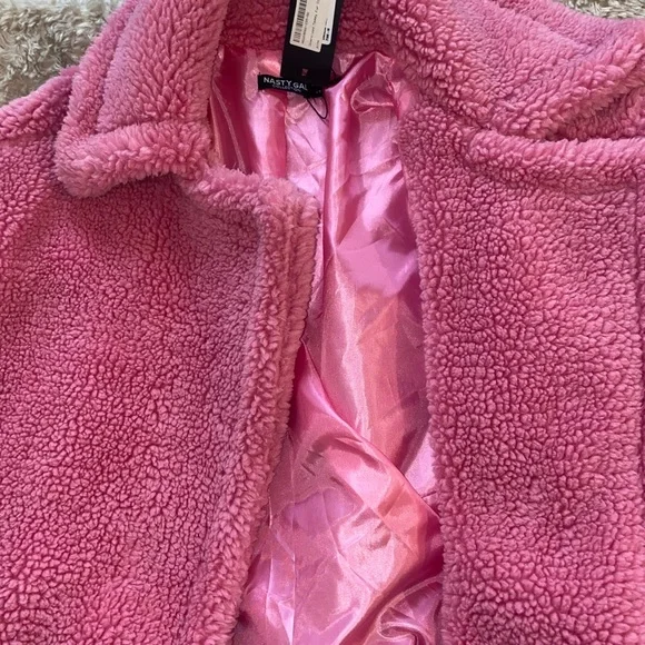 Nasty Gal Oversized Pink Teddy - Picture 8 of 10